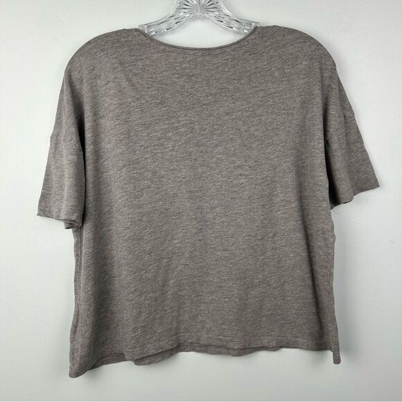 Disney Winnie the Pooh Cropped Rolled Neck Tee Shirt Gray W Cream Zebra Sz S - Picture 11 of 12